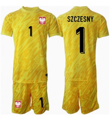 Polen Wojciech Szczesny #1 Målvakt Hemmakläder Barn EM 2024 Kortärmad (+ Korta byxor)